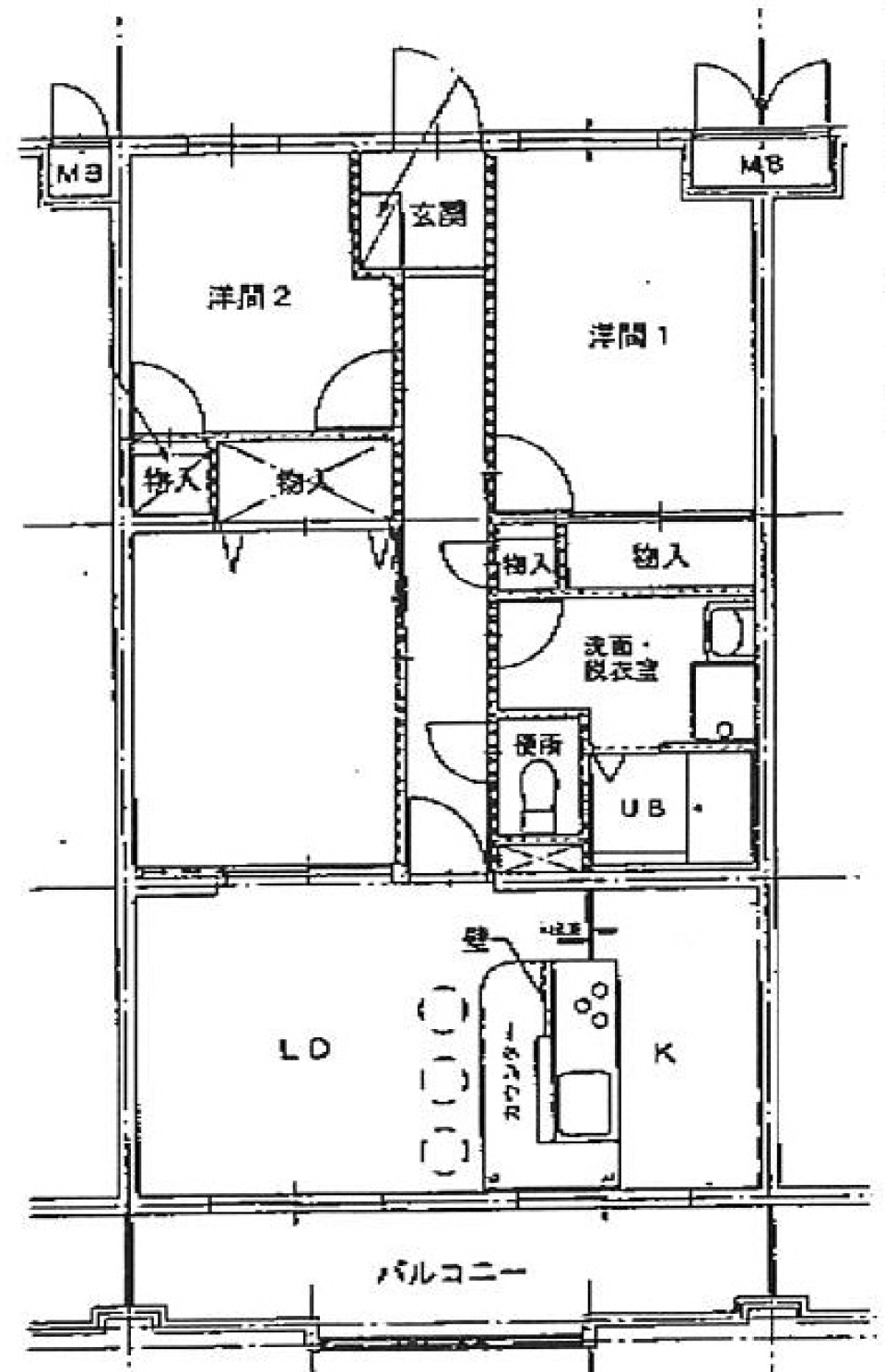 家族並んで横１列。の間取り図