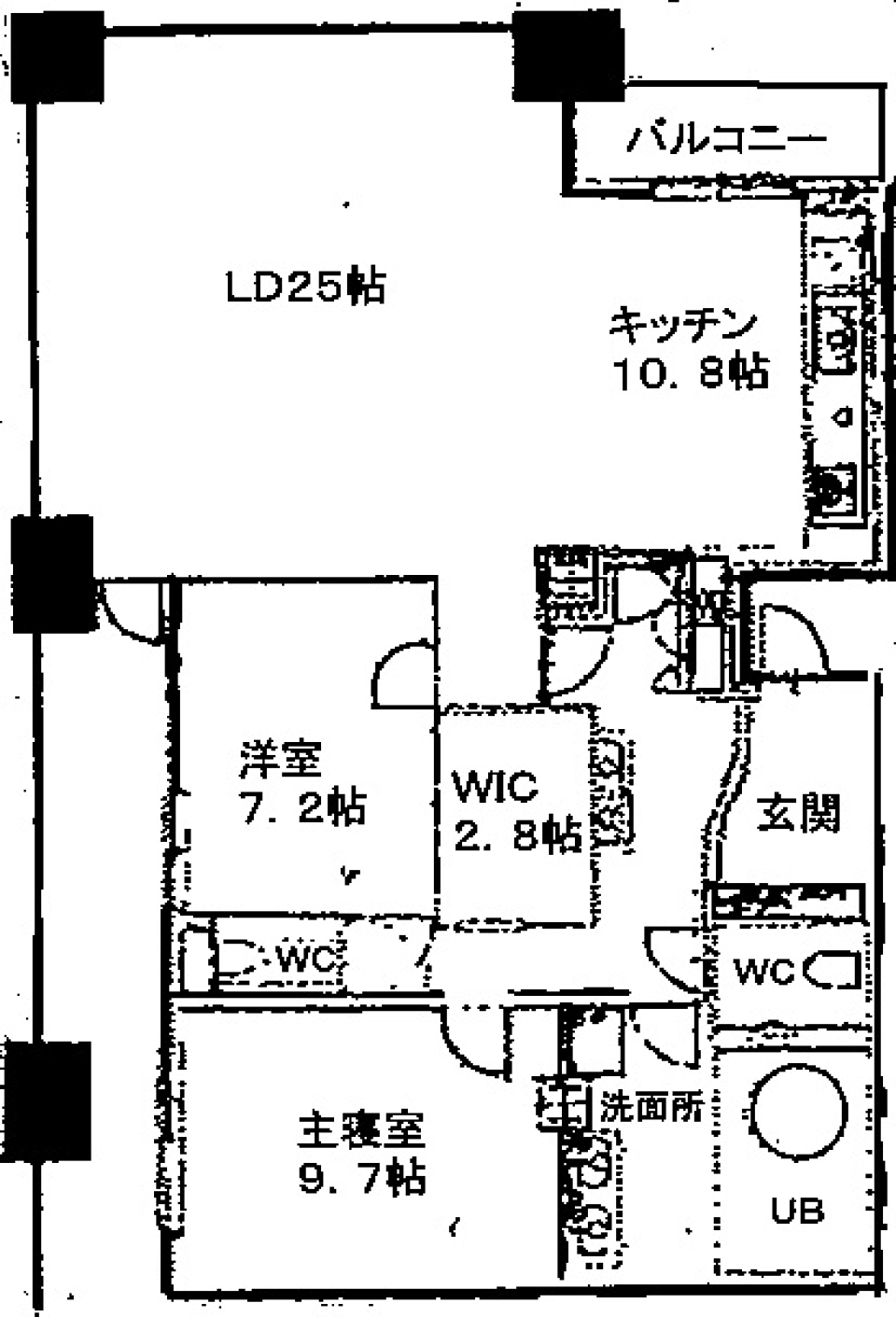 駅前シンボル、タワーマンション33階。の間取り図