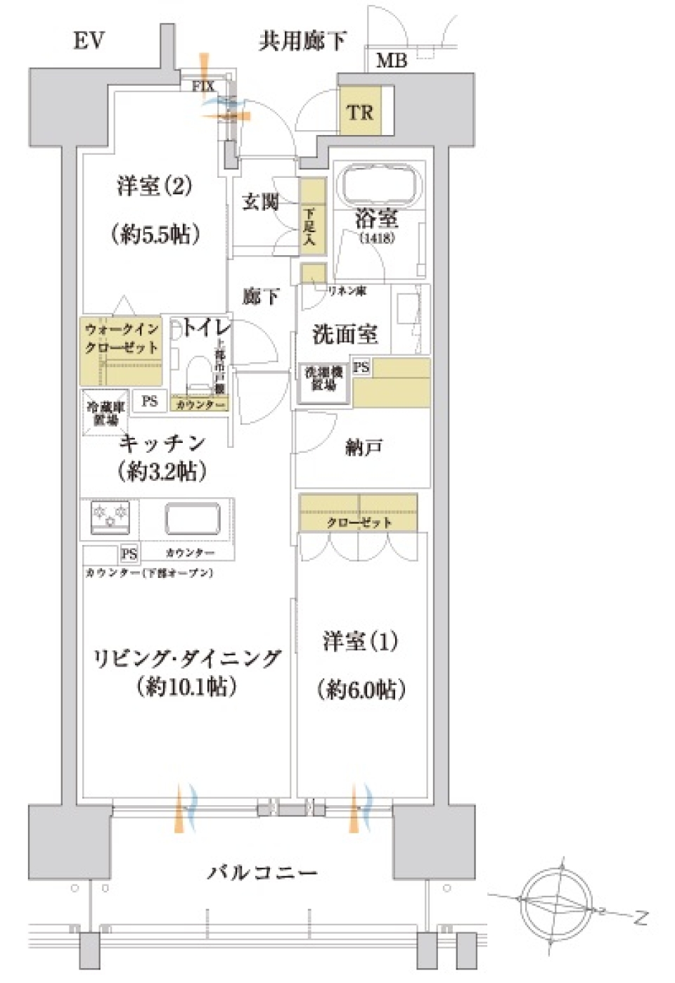 浜松駅前　The New Residence 。の間取り図