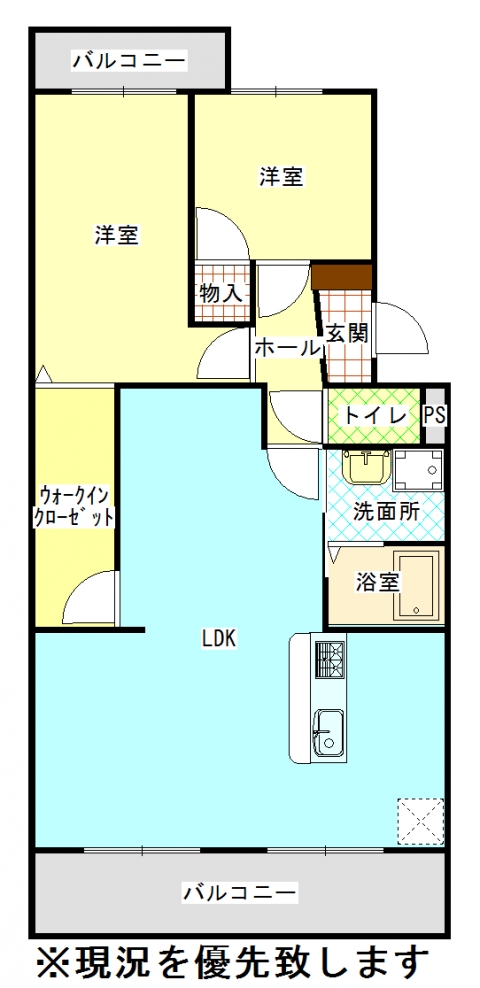 1SLDKの間取り