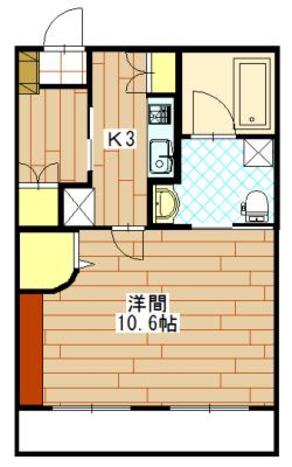 ナチュラル・モダン ルーム。の間取り図