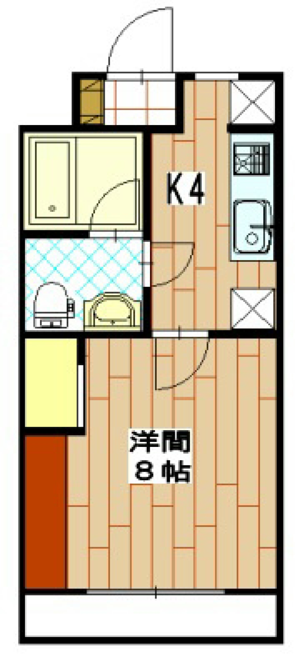 シンプルでモダンなルームの間取り図