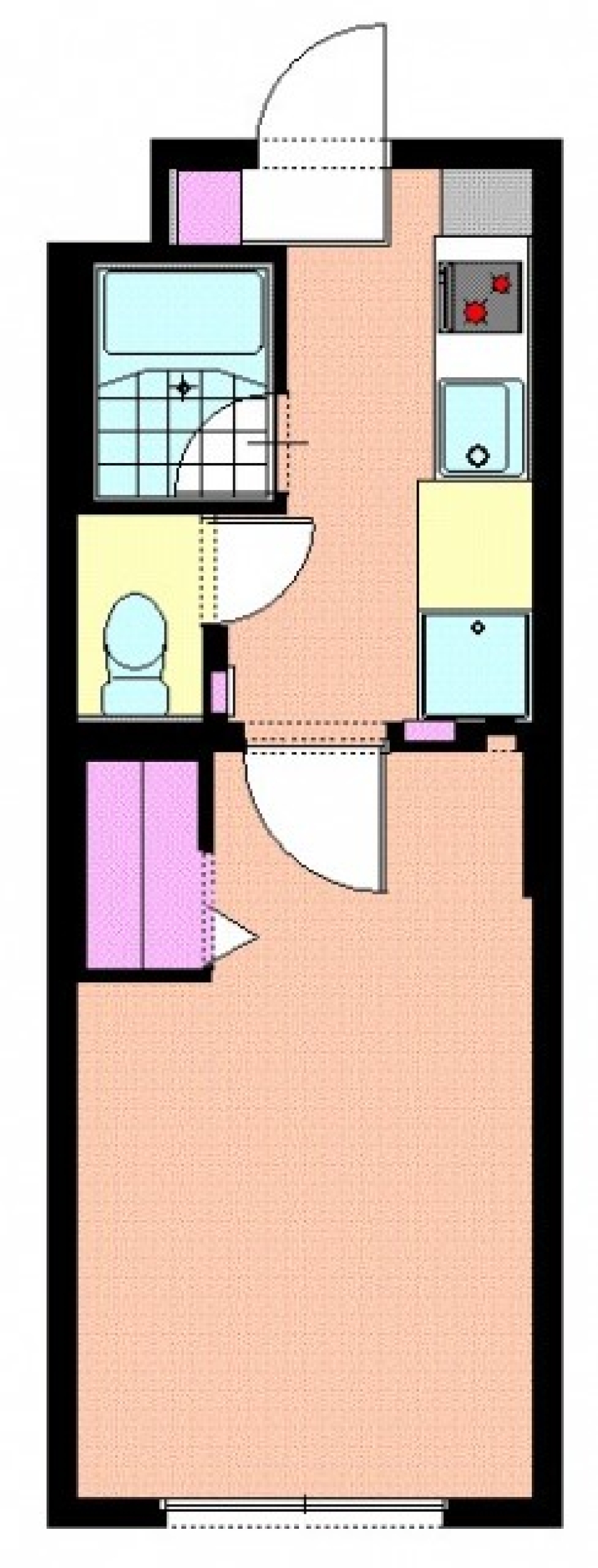 1Kの間取り図。