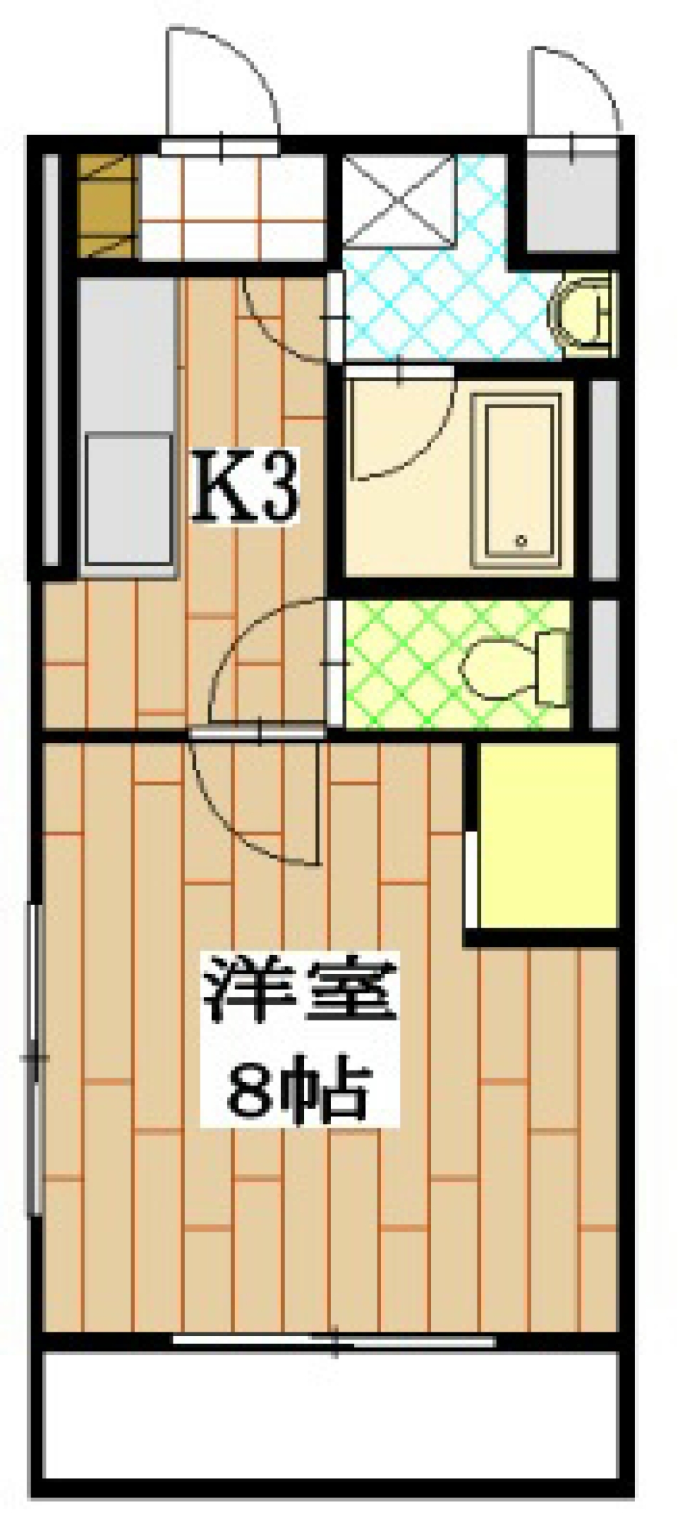 パステルボーダーの間取り図