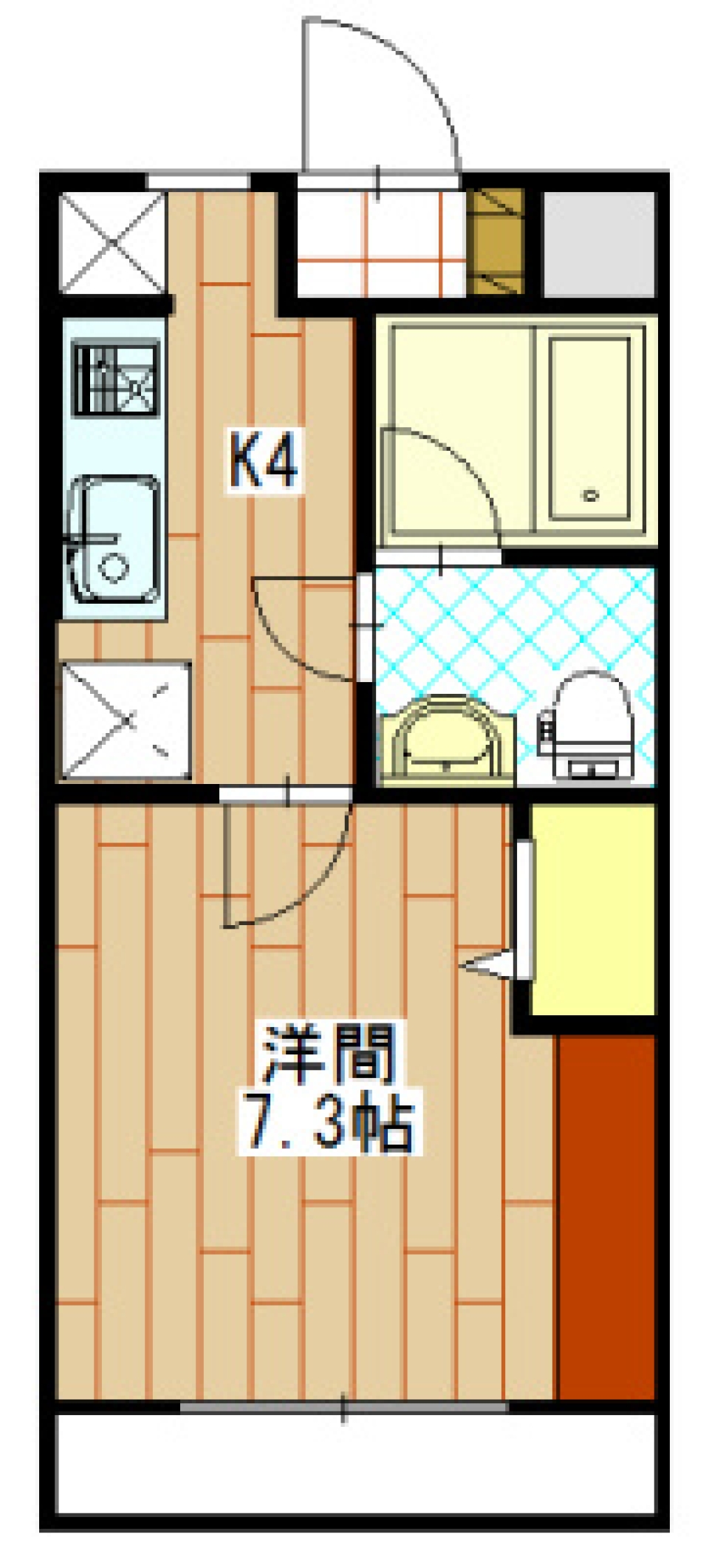 25.56㎡への挑戦の間取り図