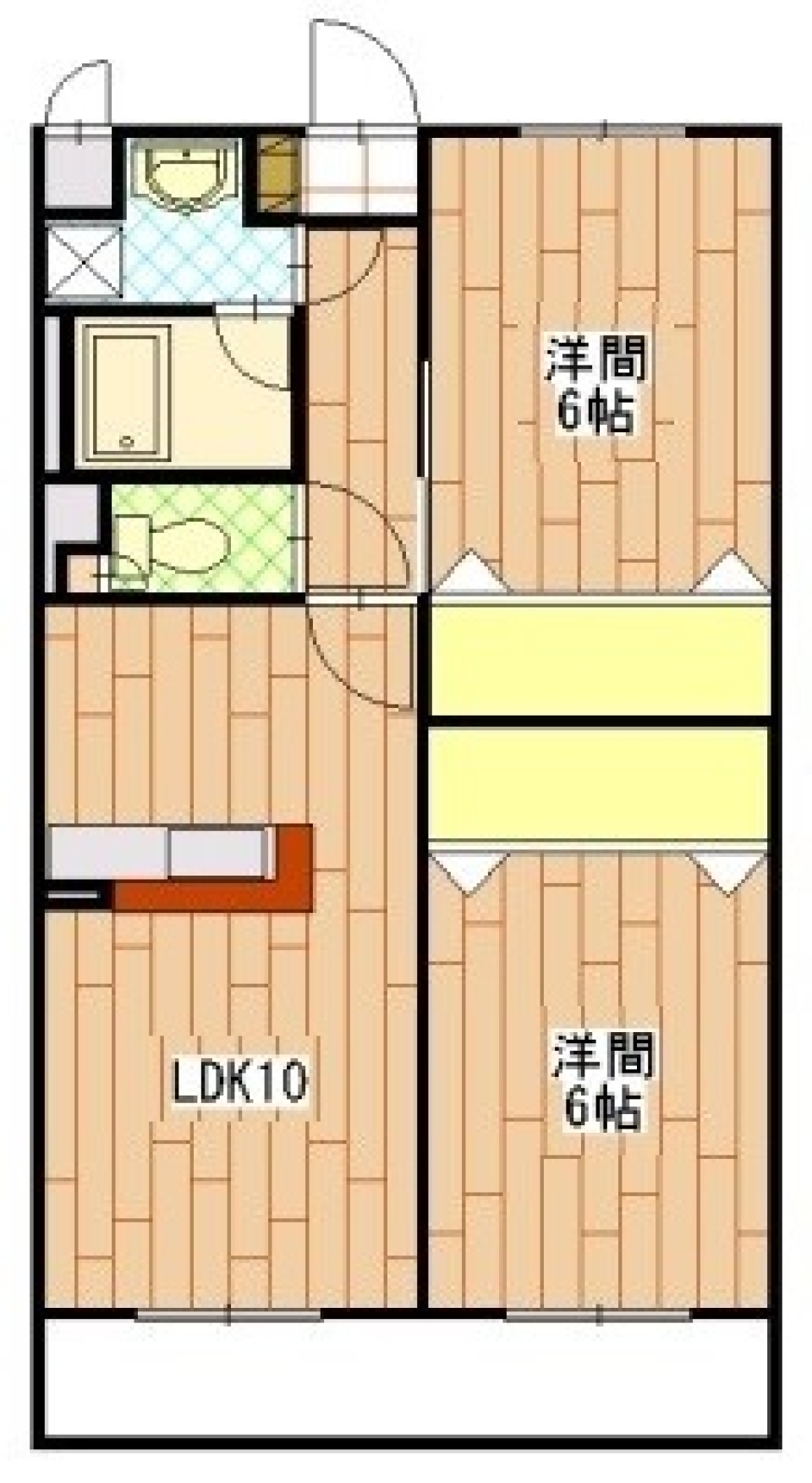 ビタミンカラーで毎日ハッピー！の間取り図