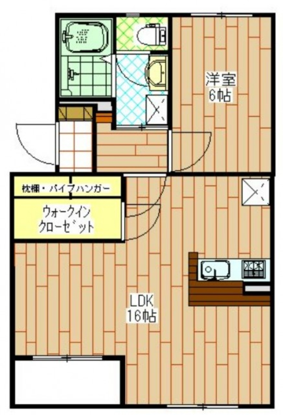 グリーンに癒されての間取り図