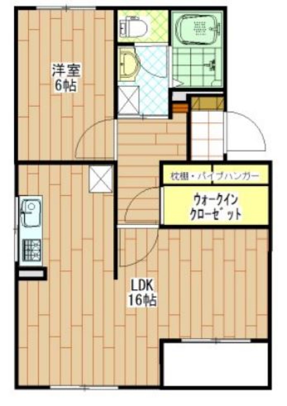 さわやかなグリーンミントのお部屋の間取り図