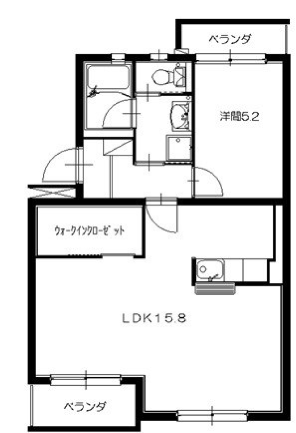 緑壁のミニパントリー空間。の間取り図