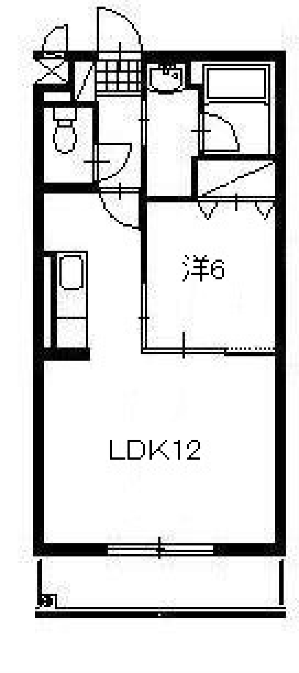 悠々自適な単身暮らし（Corner ROOM）の間取り図