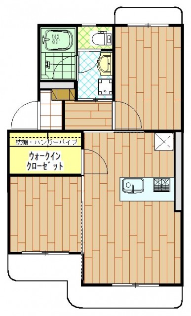 間取りは1LDKでも、2LDKにも。