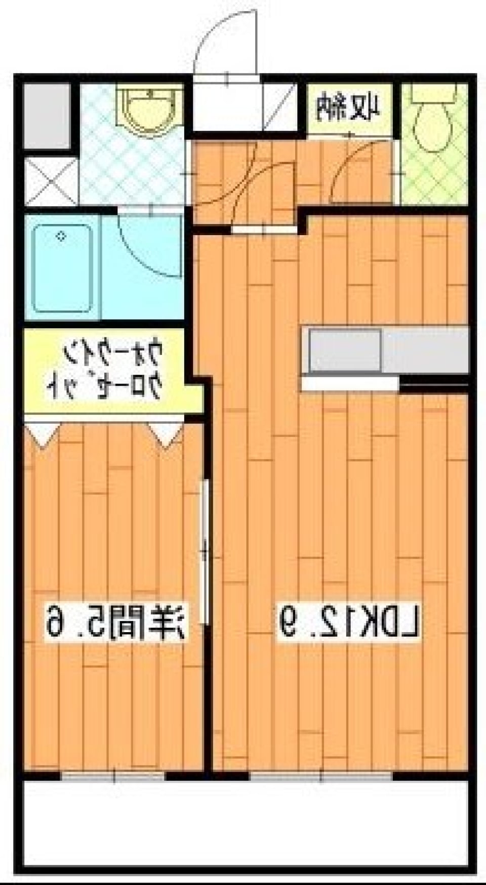 ハンモックに揺られての間取り図