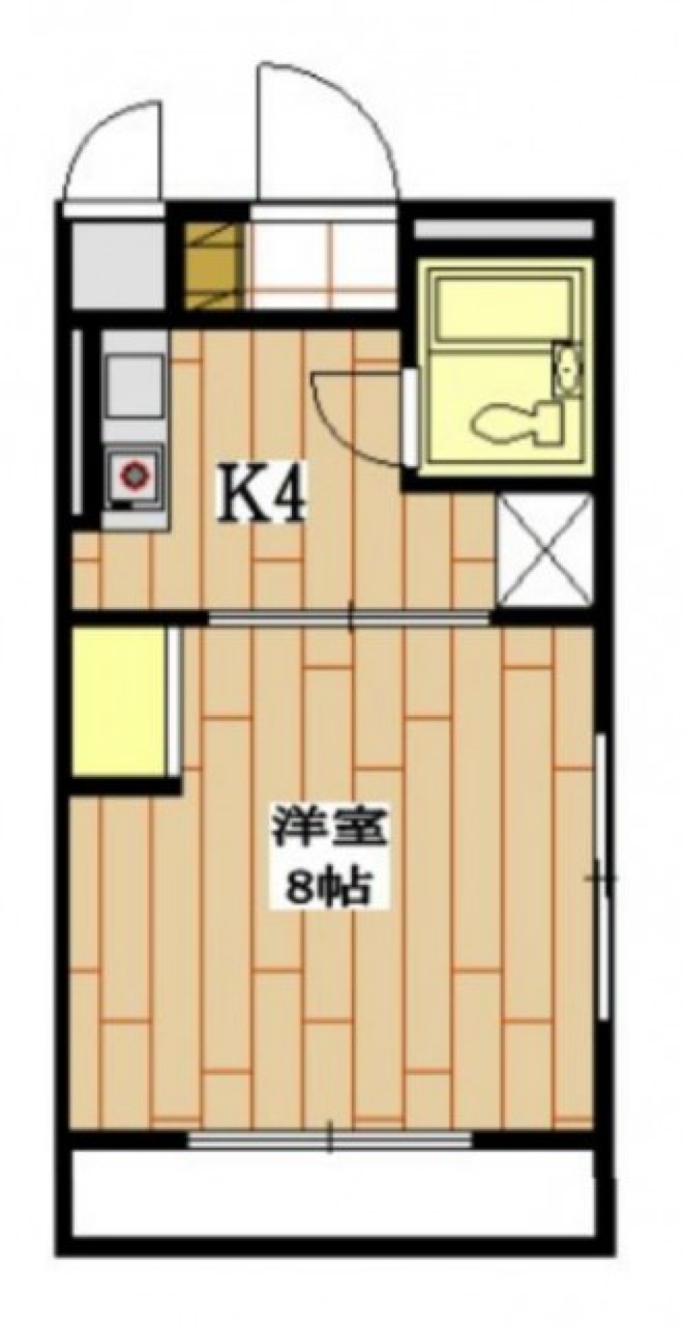 一人暮らしこそお料理が大事！キッチン付きone room。の間取り図