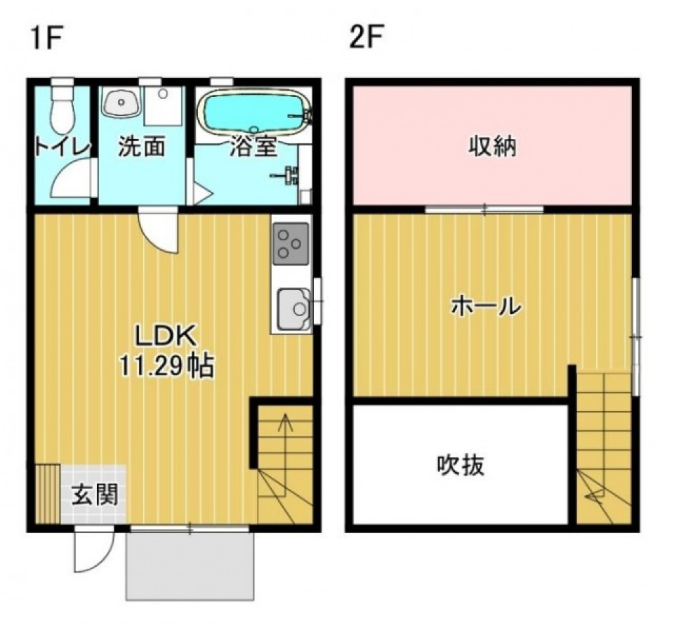 2階はまるで秘密基地。の間取り図