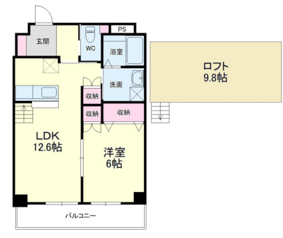 素足で感じる木の温もり。の間取り図