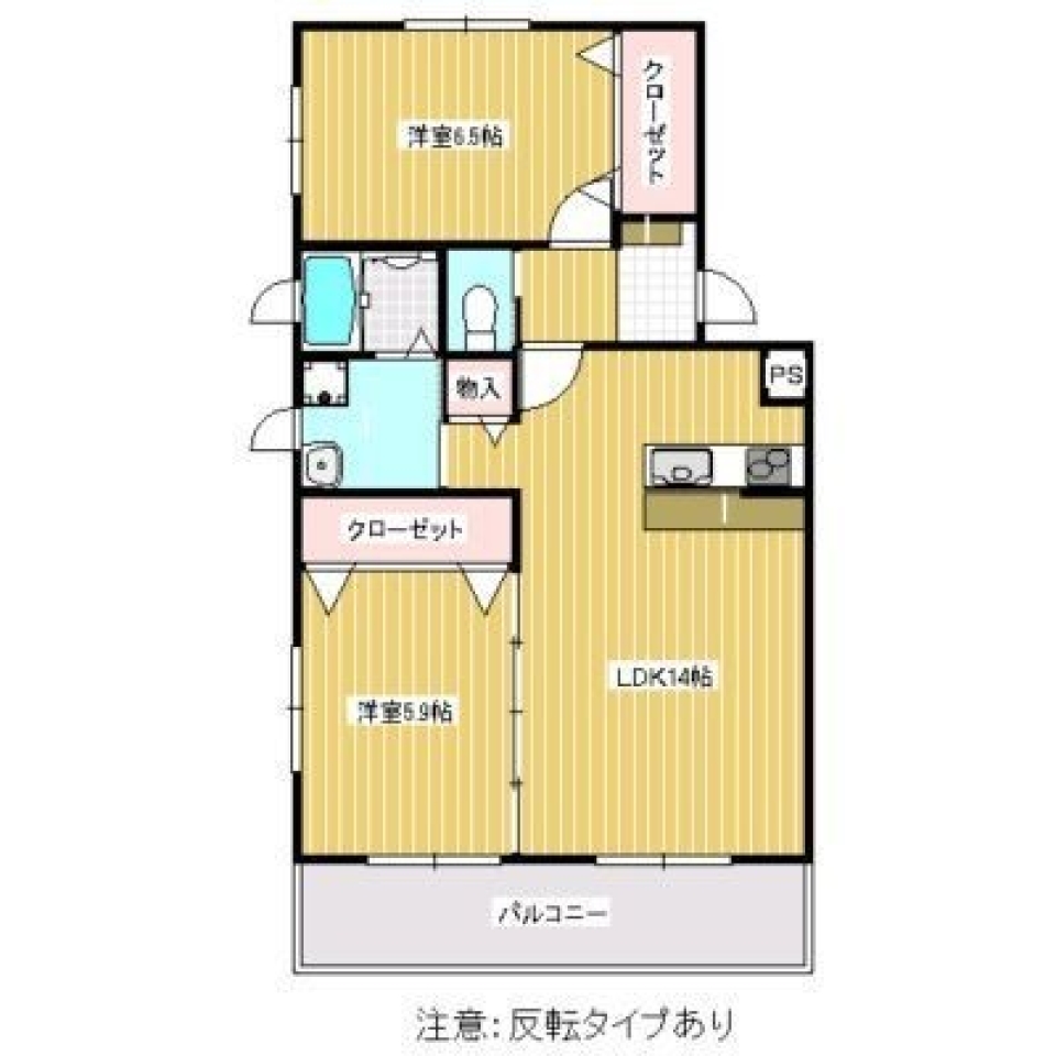 LDK+寝室で大空間！の間取り図