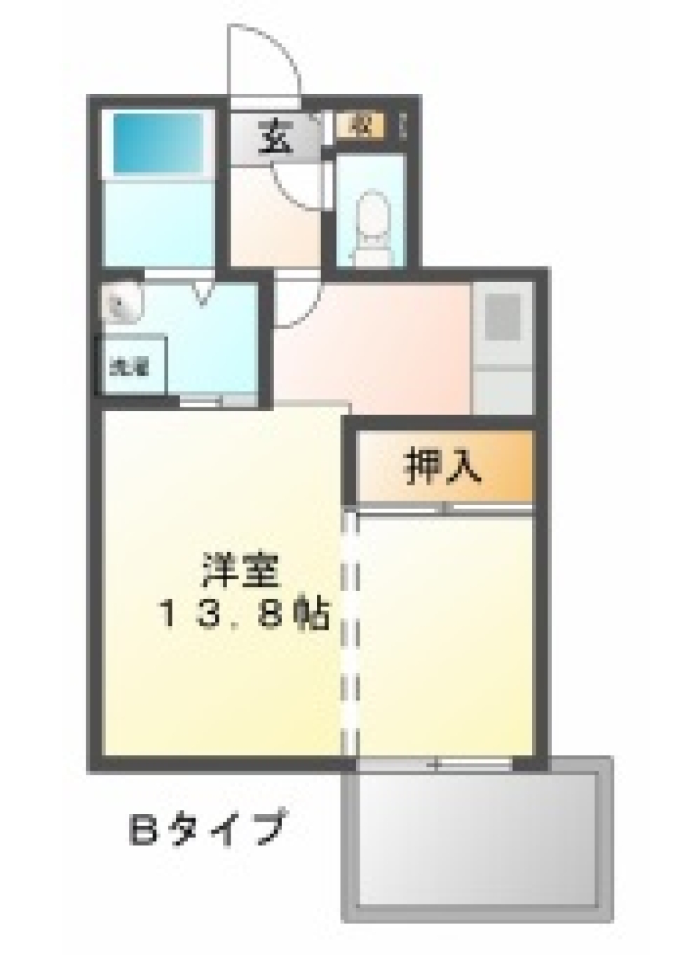 甘い誘惑のデザイナーズルーム。の間取り図