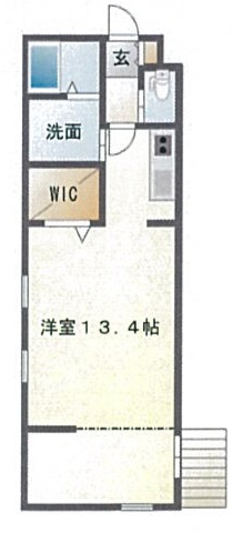 白と茶のDouble Face。の間取り図