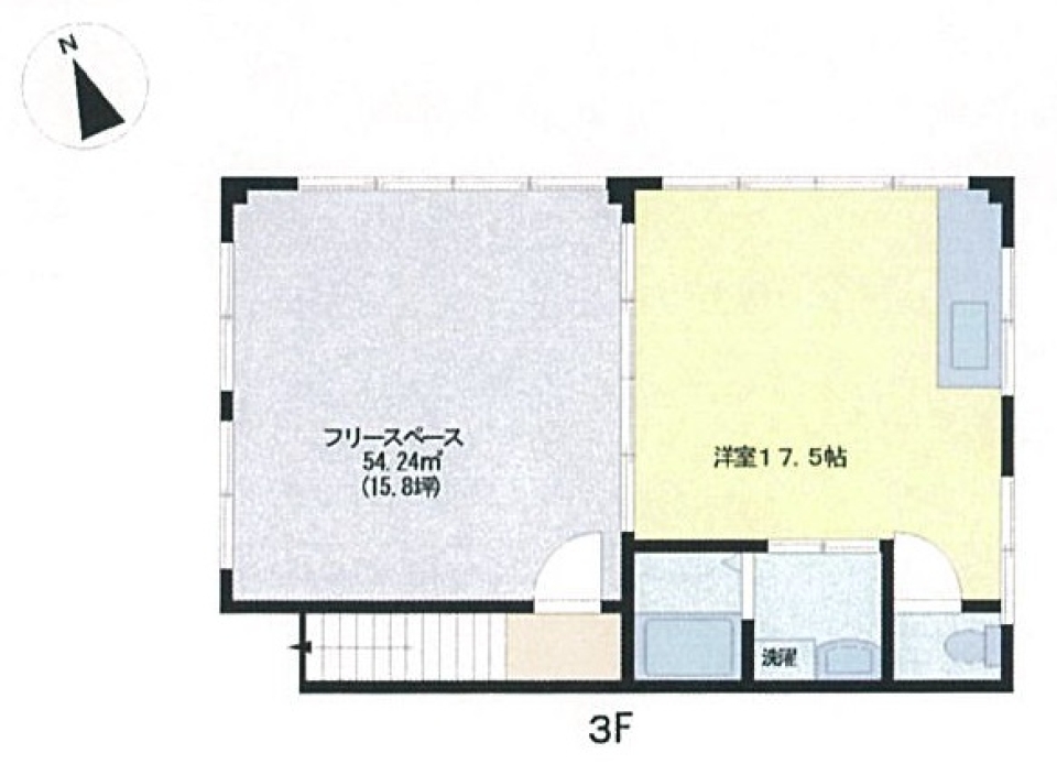 ３階フロア貸切！住みながらお仕事部屋！の間取り図