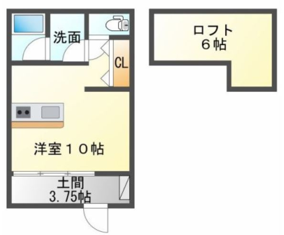 まるでお店なキッチンです。の間取り図