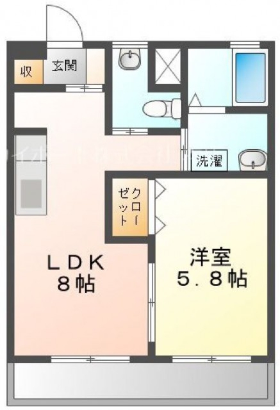 ちょこ色のお部屋の間取り図