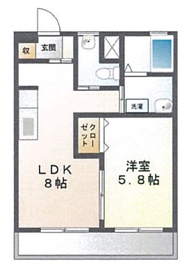 今回のお部屋はこの反転タイプ。