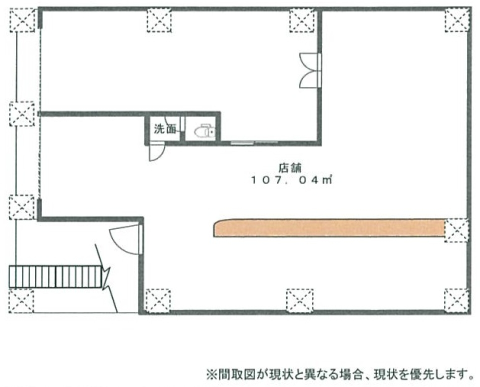 【事業用店舗】ロマン溢れるカフェ居ぬきはいかが？の間取り図