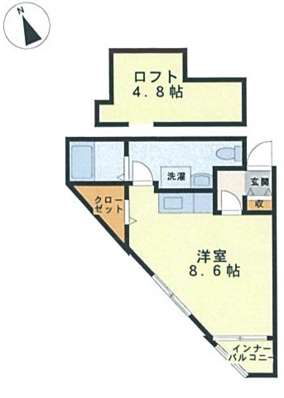 新津「Triangle」の間取り図