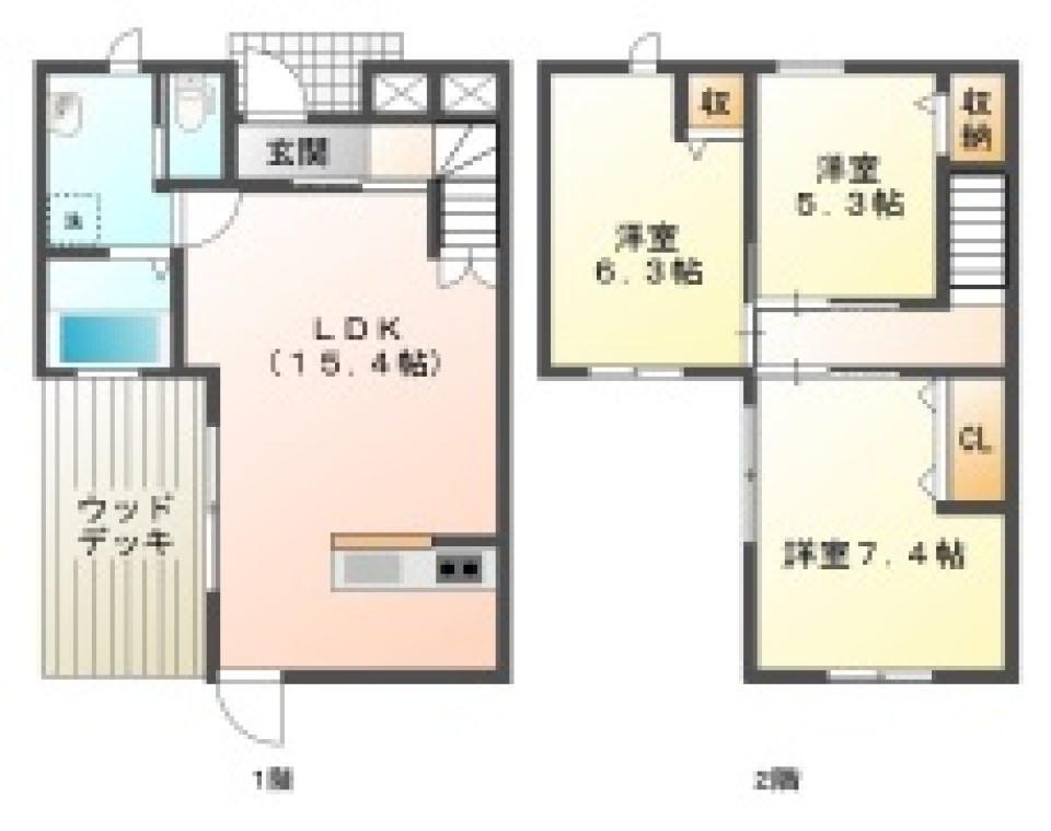 白亜館TAKAOKA WESTの間取り図