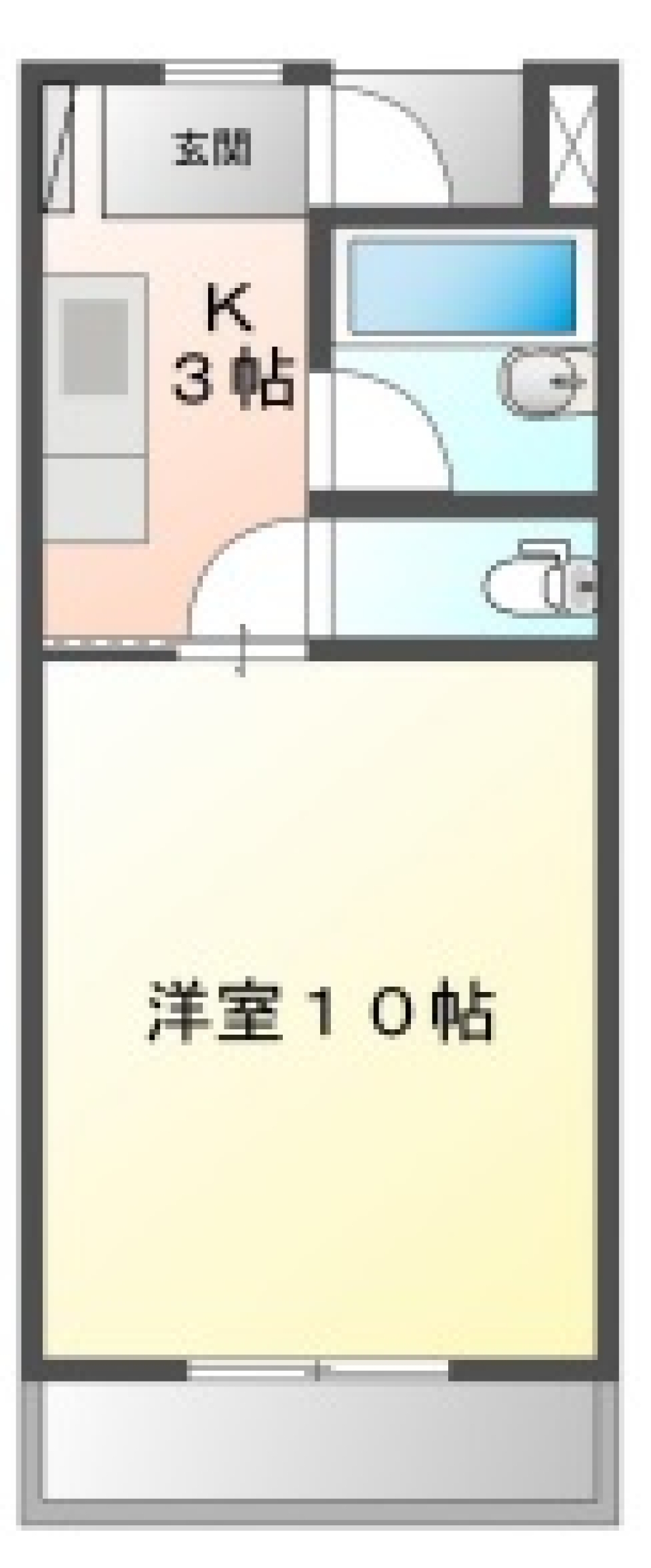 1Kの間取り図