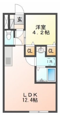 間取り図（1LDK）