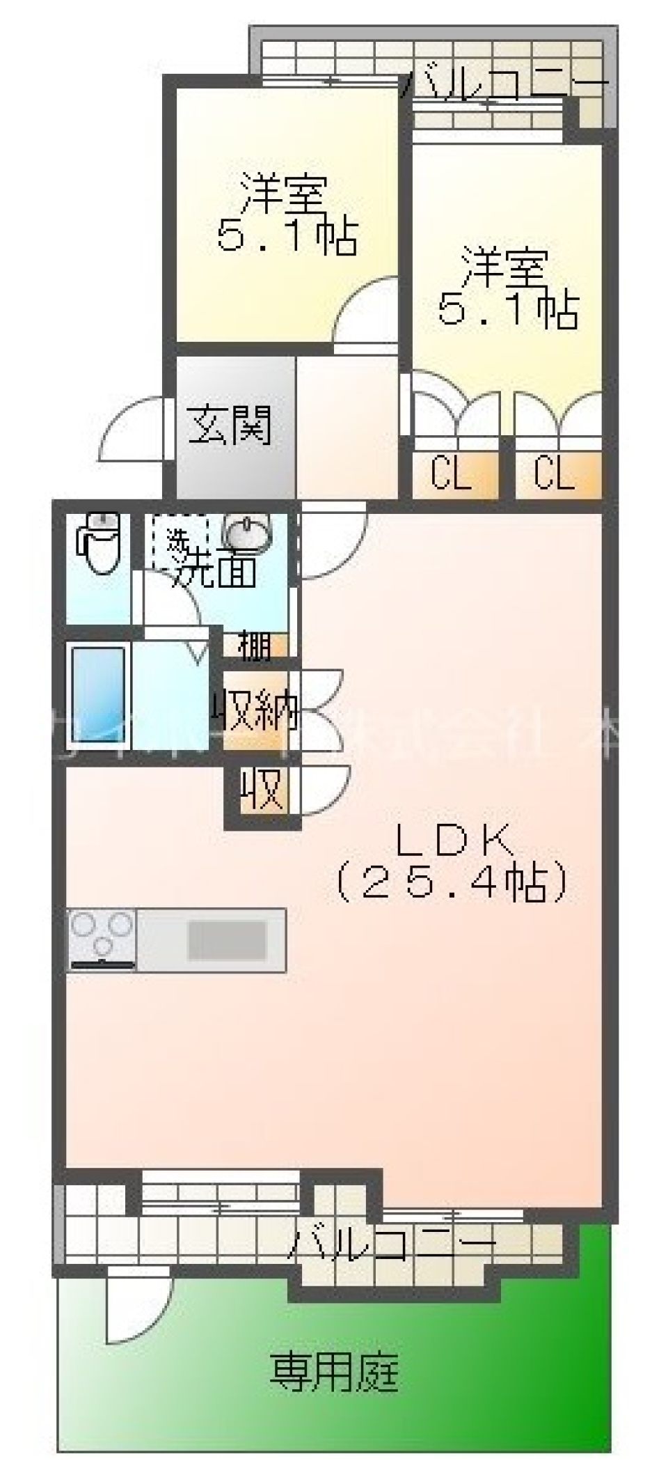 リノベ！白×ブルーでスッキリ暮らそうの間取り図