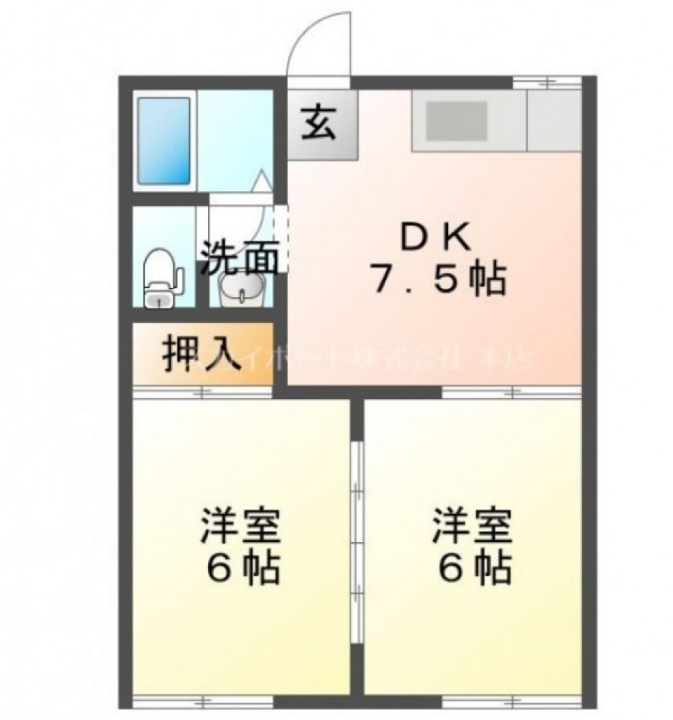 私ならワンルームに！の間取り図