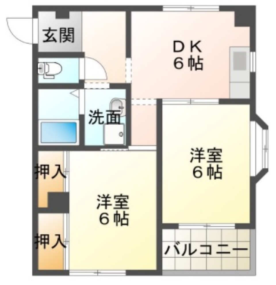 ワンちゃんも一緒の間取り図