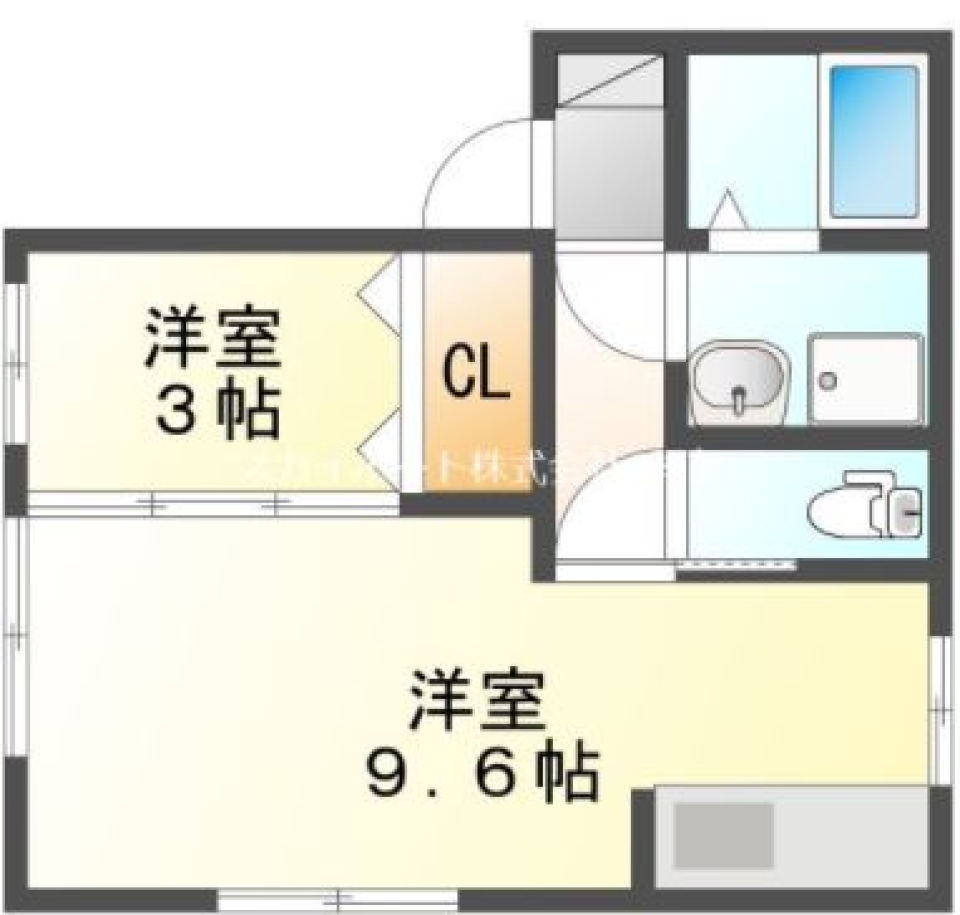 駅近シンプルライフの間取り図