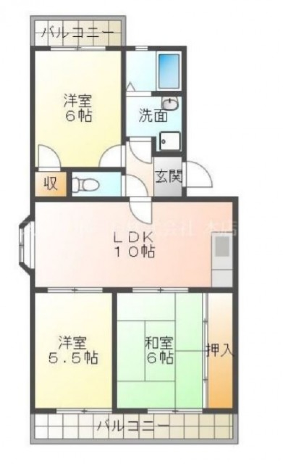 見上げれば、パステルブルーの間取り図