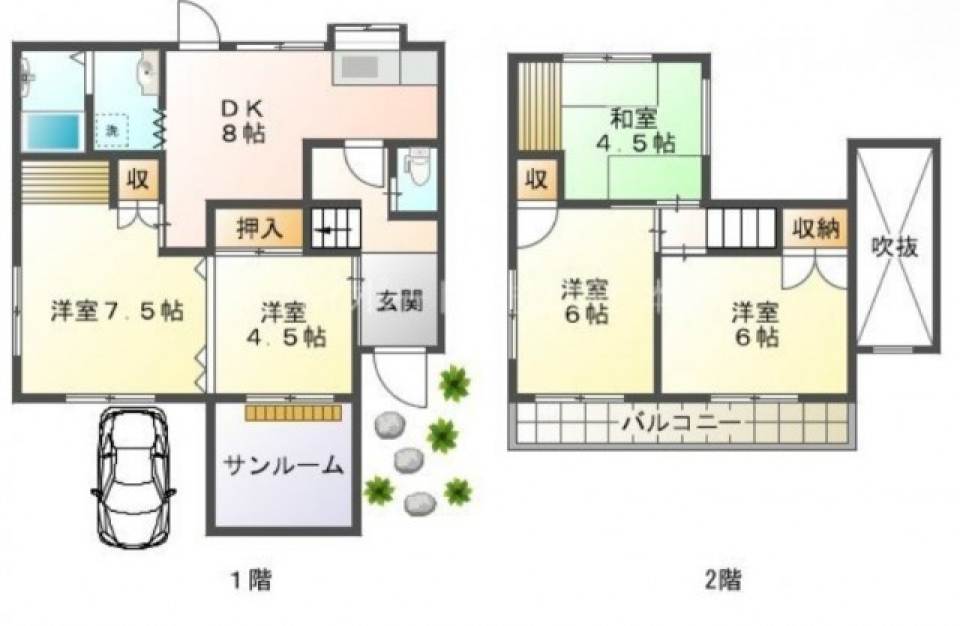 【小型犬可】カーポート付きの戸建で夢の暮らしの間取り図