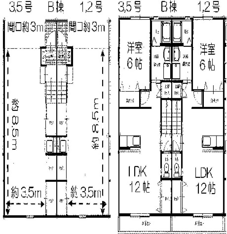 魅惑の「ガレージハウス」。の間取り図