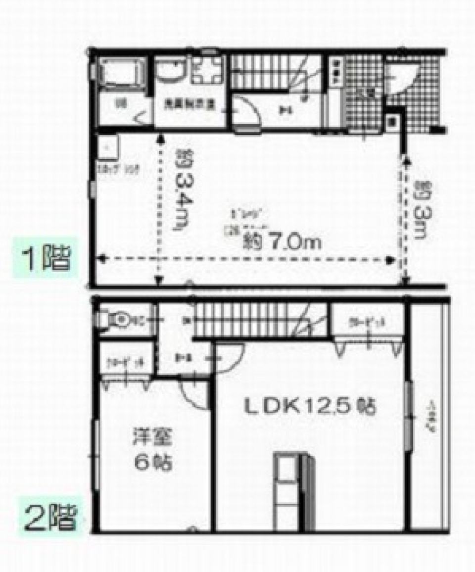 大人の遊び場「ガレージハウス」、自然と共に。の間取り図