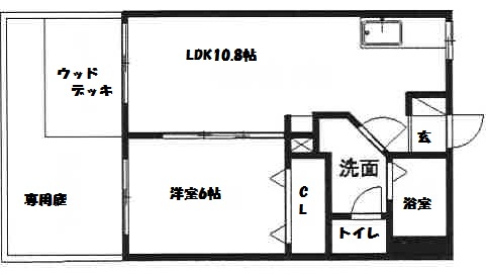 ここが私の居場所~ウッドデッキを愛す~。の間取り図