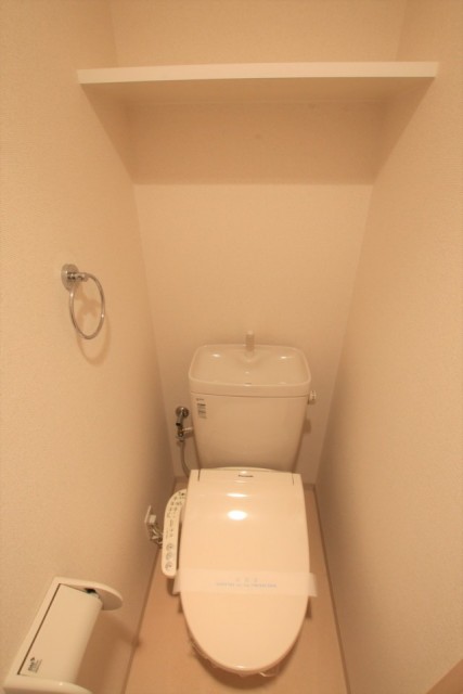 棚ありトイレ。