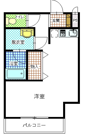 間取りは、左右反転しています。