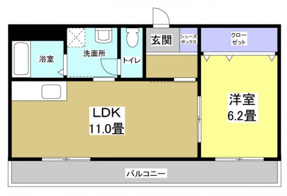 雨をしのぎ、風から守るの間取り図