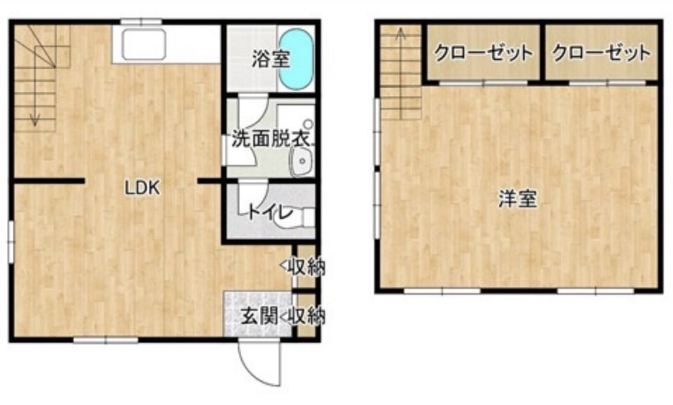 本物の木の家を［ペット可］の間取り図