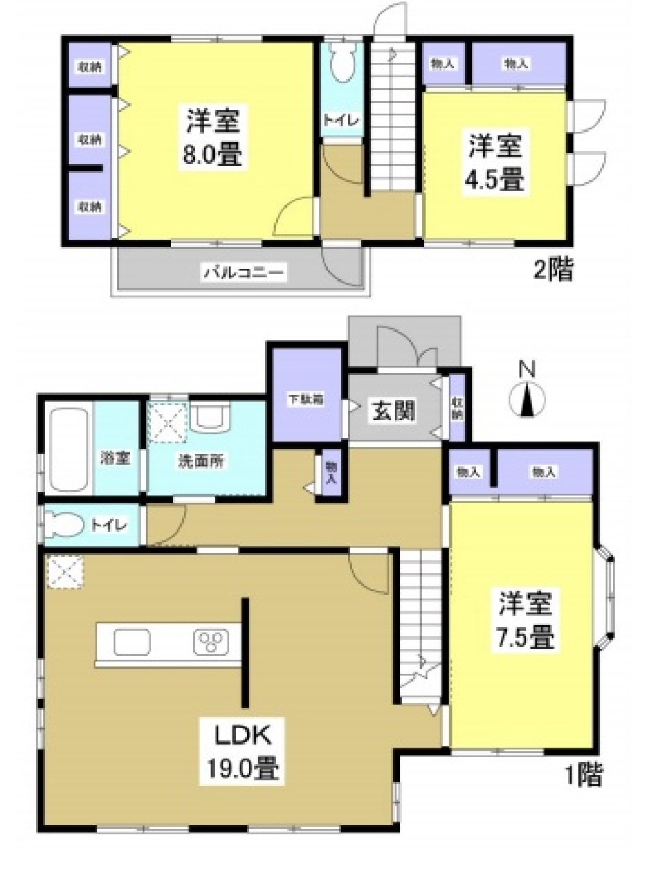 新築そっくりさんな戸建住宅の間取り図