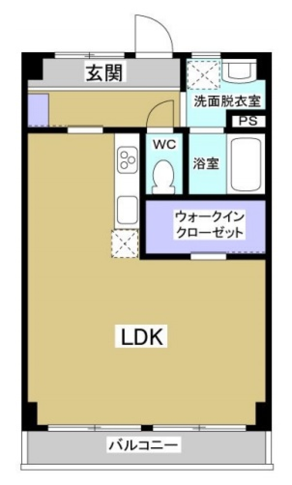 清々しいブルーのお部屋へようこその間取り図