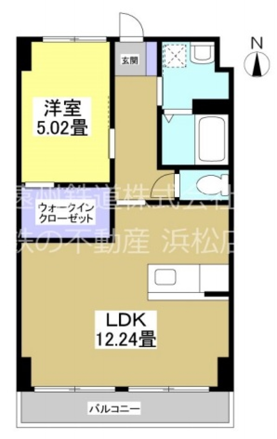 草木眺めるお部屋の間取り図