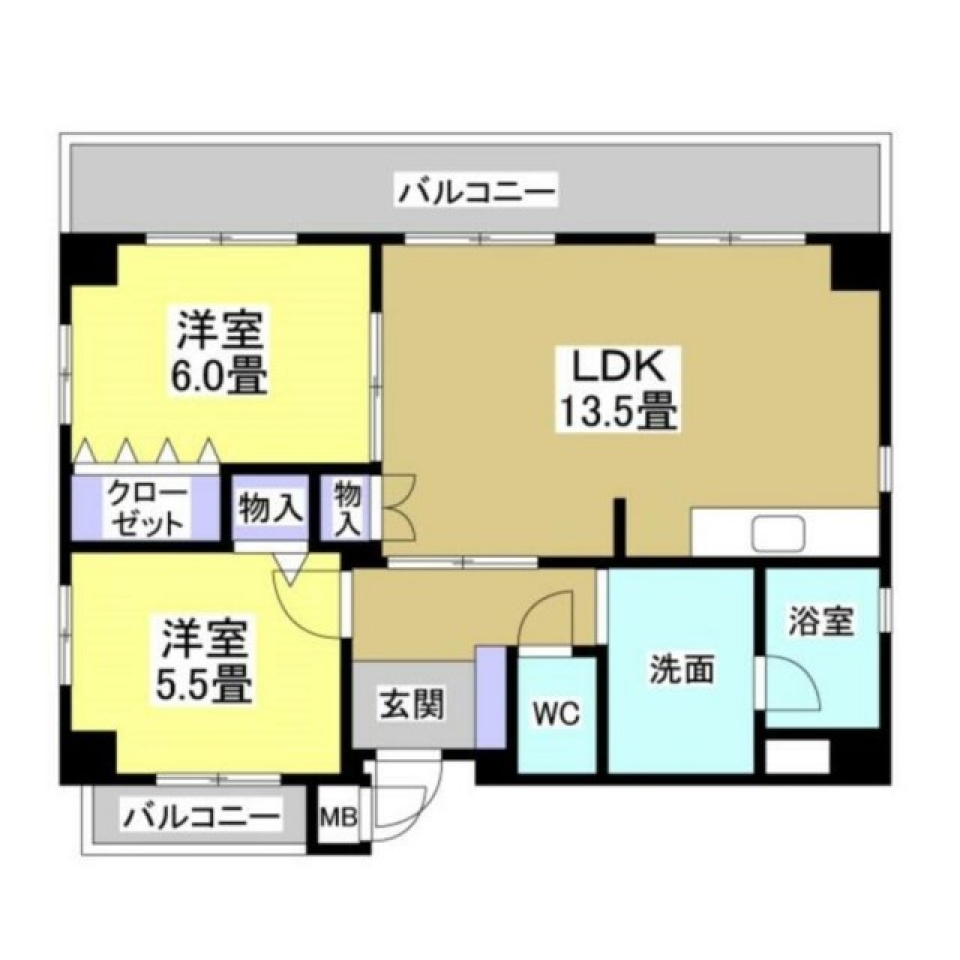 アクトをバックに暮らすシティLIFEの間取り図