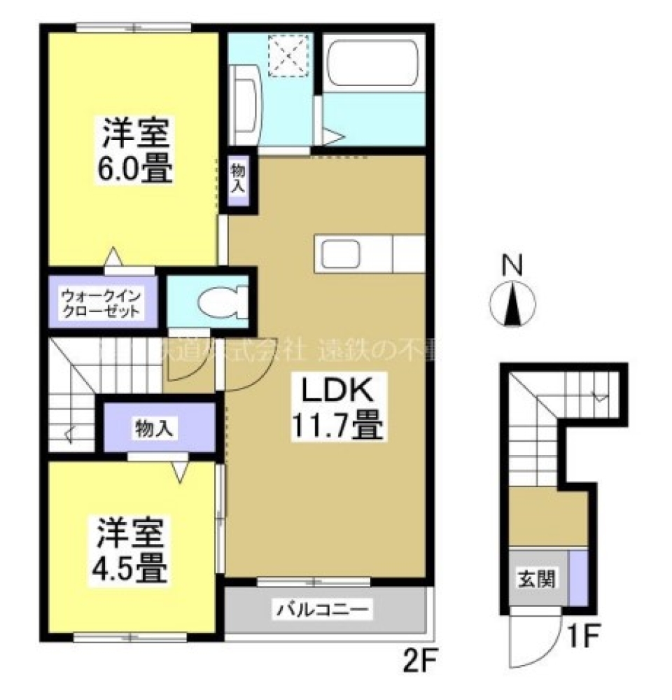 小学校は目の前の間取り図