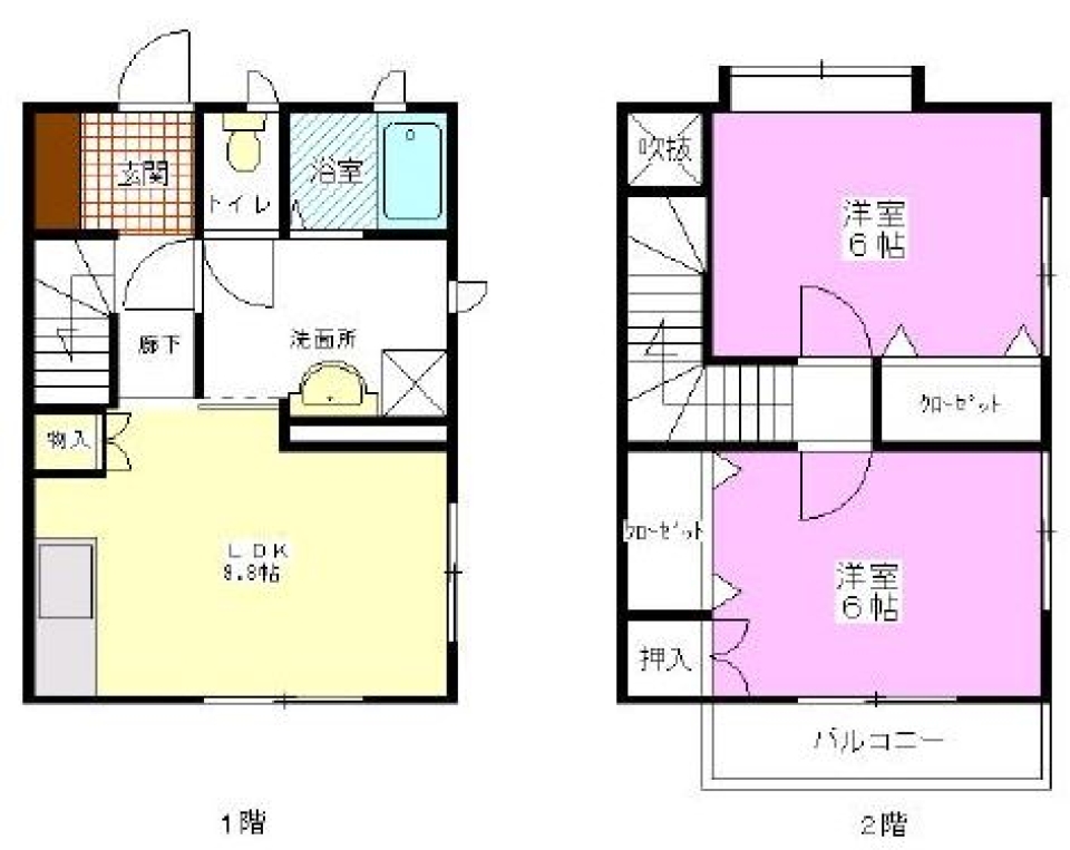 田畑に囲まれ、のどかに住みたいの間取り図